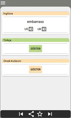 3000 İngilizce Ezber Kartları android App screenshot 4